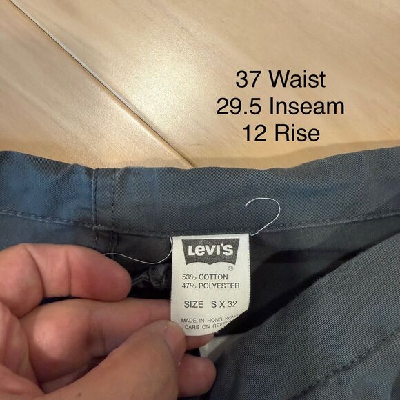 Vintage Levis Silver Tab Cargo Pants 37 Dark Gray 90s Baggy Streetwear Skater - Picture 6 of 10